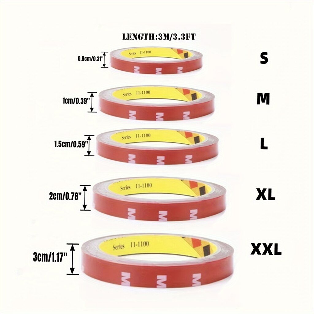 1 kpl Vahva kaksipuolinen liimateippi, korkea viskositeetti autoerikoisteippi, supervahva jäljetön liimaus, korkealämpötilankestävä kiinteä liimalaastari hinta ja tiedot | Maalaustarvikkeet | hobbyhall.fi