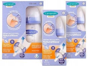 Tuttipullo Lansinoh Natural Wave, 0+ kk, 160 ml hinta ja tiedot | Tuttipullot ja tarvikkeet | hobbyhall.fi