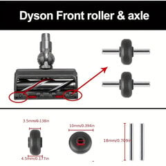 Pohjalevy Pyörät Dyson V6 V7 V8 V10 V11 V15 DC58 DC59 DC62 Suoraan Ajetava Puhdistuspää, Ei Pehmeä Rullapää hinta ja tiedot | Pölynimureiden lisätarvikkeet | hobbyhall.fi