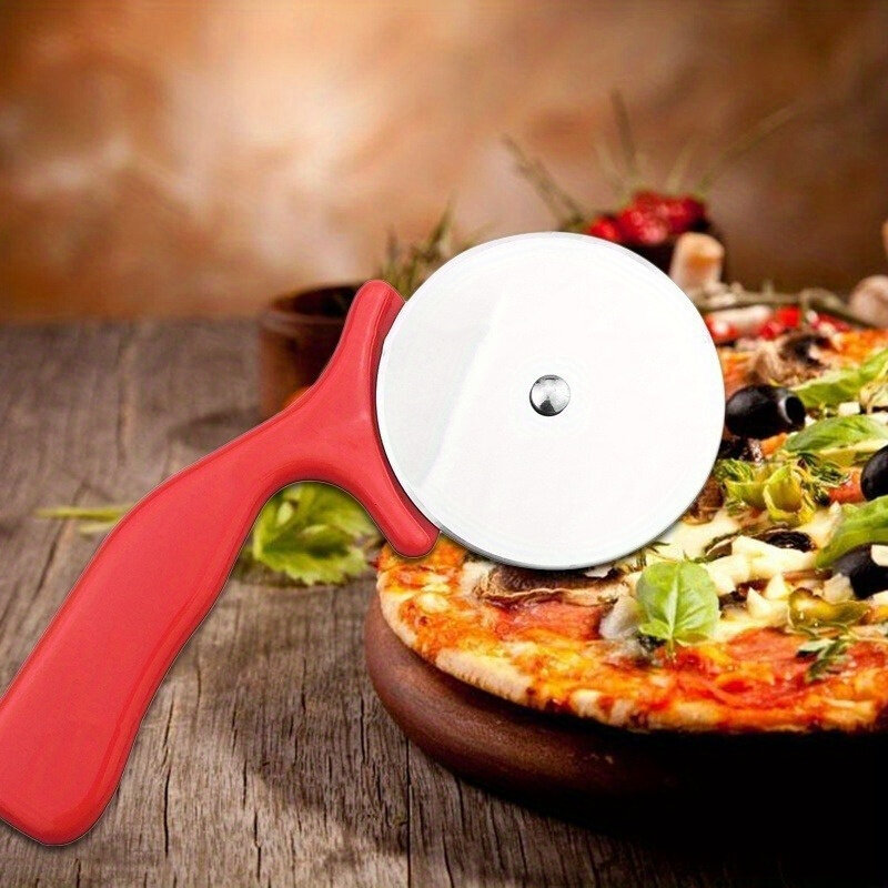 Ruostumaton Teräs Pizzaleikkuri Pyörä - Metallinen Pizzaviipale mukavalla Kahva, Terävä Rullaveitsi Helppoon Pizzan Leikkaamiseen. hinta ja tiedot | Keittiövälineet | hobbyhall.fi