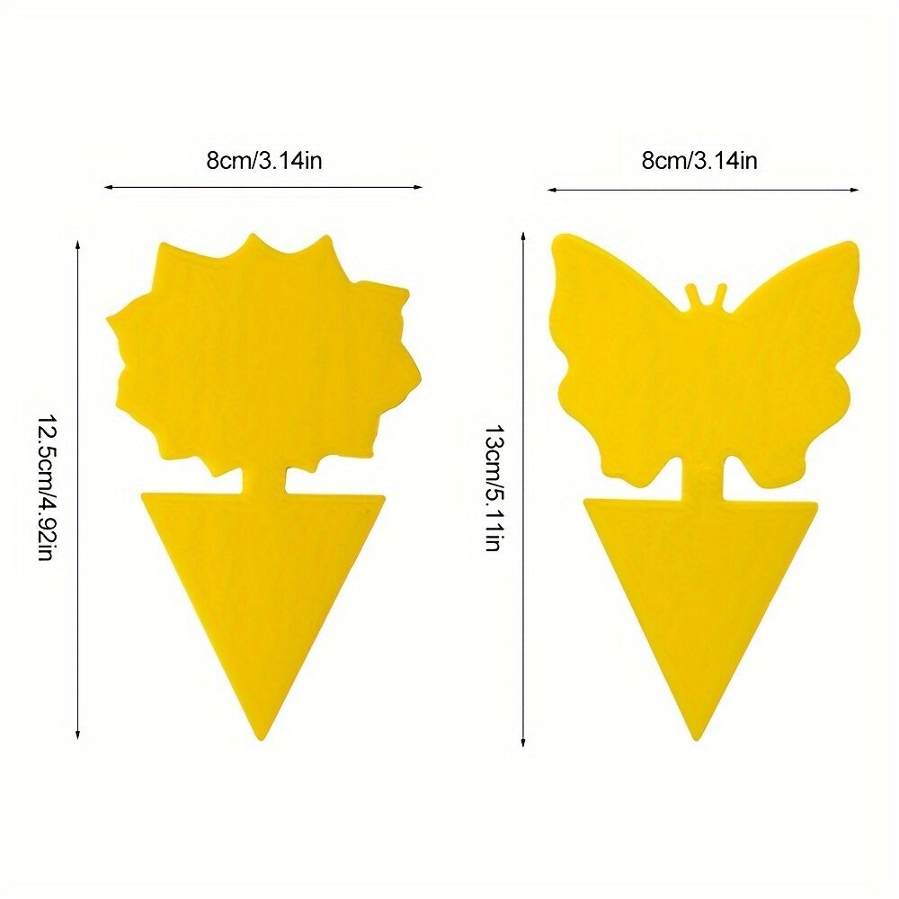 10/20kpl, Kaksipuolinen Keltainen Tahmainen Hyönteisansa, Muovi Hyttyskarkotin Kasveille, Puutarhatarvikkeet Ilman Sähköä hinta ja tiedot | Metsästystarvikkeet | hobbyhall.fi