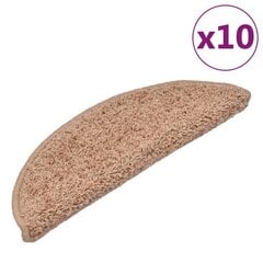 vidaXL Porrasmatot 10 kpl 56x17x3 cm beige hinta ja tiedot | Isot matot | hobbyhall.fi