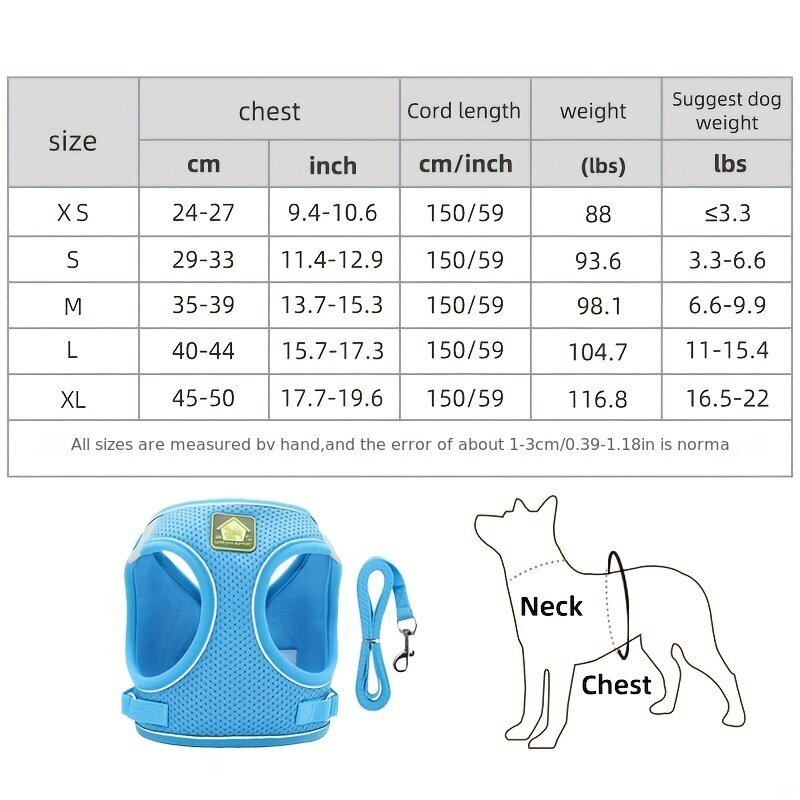 'Koiran Talutushihna Hengittävä Verkkoliivi Heijastava Säädettävä Valjaat' hinta ja tiedot | Koiran vaatteet | hobbyhall.fi