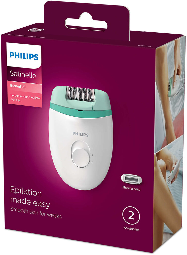 Philips Satinelle Essential BRE245/00 hinta ja tiedot | Epilaattorit ja karvanpoistolaitteet | hobbyhall.fi