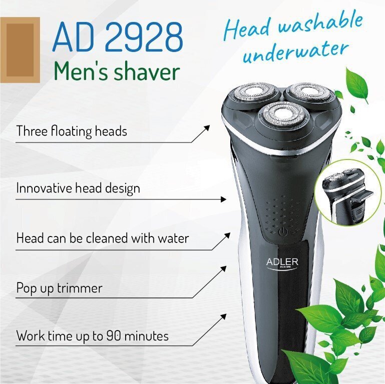 Adler Shaver AD 2928 hinta ja tiedot | Parranajokoneet | hobbyhall.fi