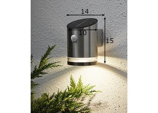 LED-ulkovalo aurinkokennolla hopea 0,5W 10x15cm Venetsia 479-98 hinta ja tiedot | Puutarha- ja ulkovalot | hobbyhall.fi