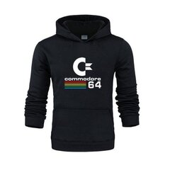 (musta64-M） Miesten urheiluvaatteet Commodore 64 -hupparit hinta ja tiedot | Miesten puserot ja hupparit | hobbyhall.fi