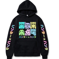 (musta-XS）Japanilainen Anime Hunter X Hunter Killua Hoodie Miesten Unisex-huppari hinta ja tiedot | Miesten puserot ja hupparit | hobbyhall.fi