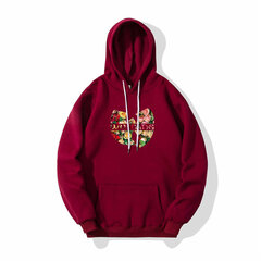 (viininpunainen 002-S） Unisex Hip Hop Streetwear Rap Music -hupparit Rennot Sudadera-takit hinta ja tiedot | Miesten puserot ja hupparit | hobbyhall.fi