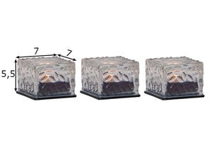 LED-valokoristeet aurinkokennolla 3 kpl. 0,03 W 7x5,5 cm Icecube 481-50 hinta ja tiedot | Puutarha- ja ulkovalot | hobbyhall.fi