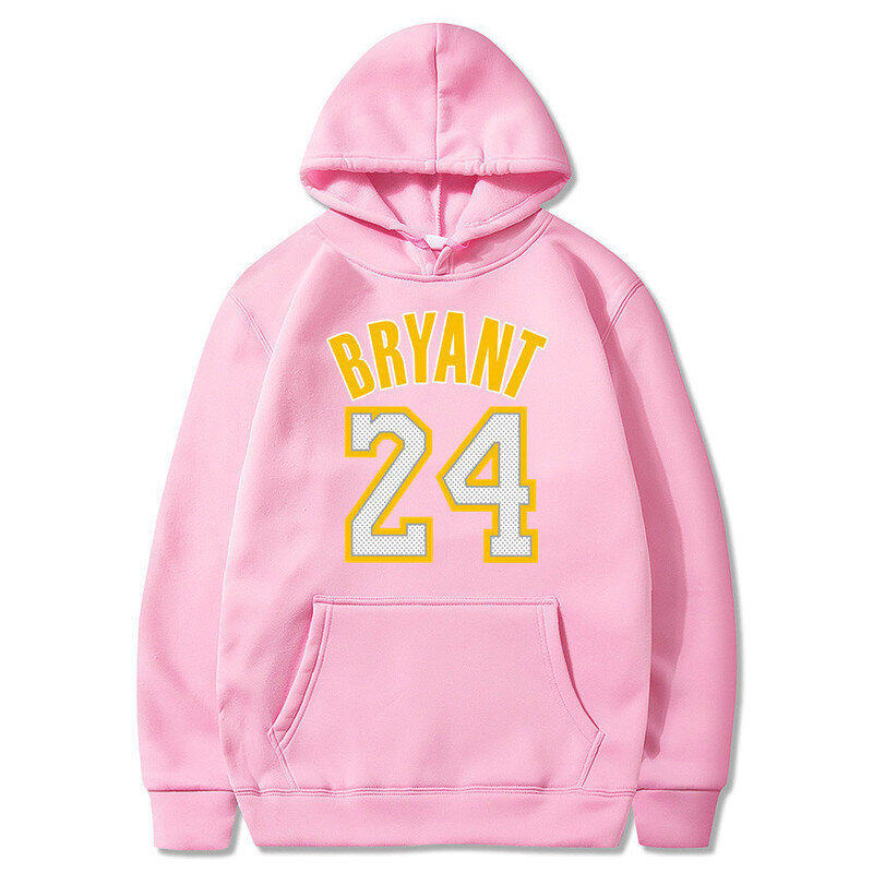 (24 pink-S）mies Basketball sport huppari BRYANT 24 kyltti painettu luonnonvalkoinen hinta ja tiedot | Miesten puserot ja hupparit | hobbyhall.fi