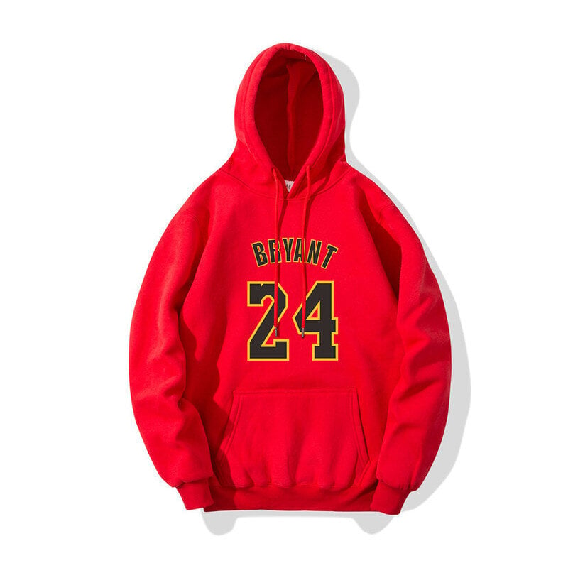 (2424 red-S）mies Basketball sport huppari BRYANT 24 kyltti painettu luonnonvalkoinen hinta ja tiedot | Miesten puserot ja hupparit | hobbyhall.fi