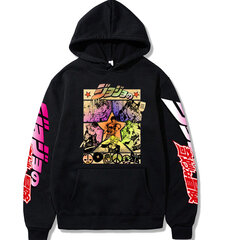 (musta-XS）Harajuku JOJO's Bizarre Adventure Unisex -hupparit hinta ja tiedot | Miesten puserot ja hupparit | hobbyhall.fi