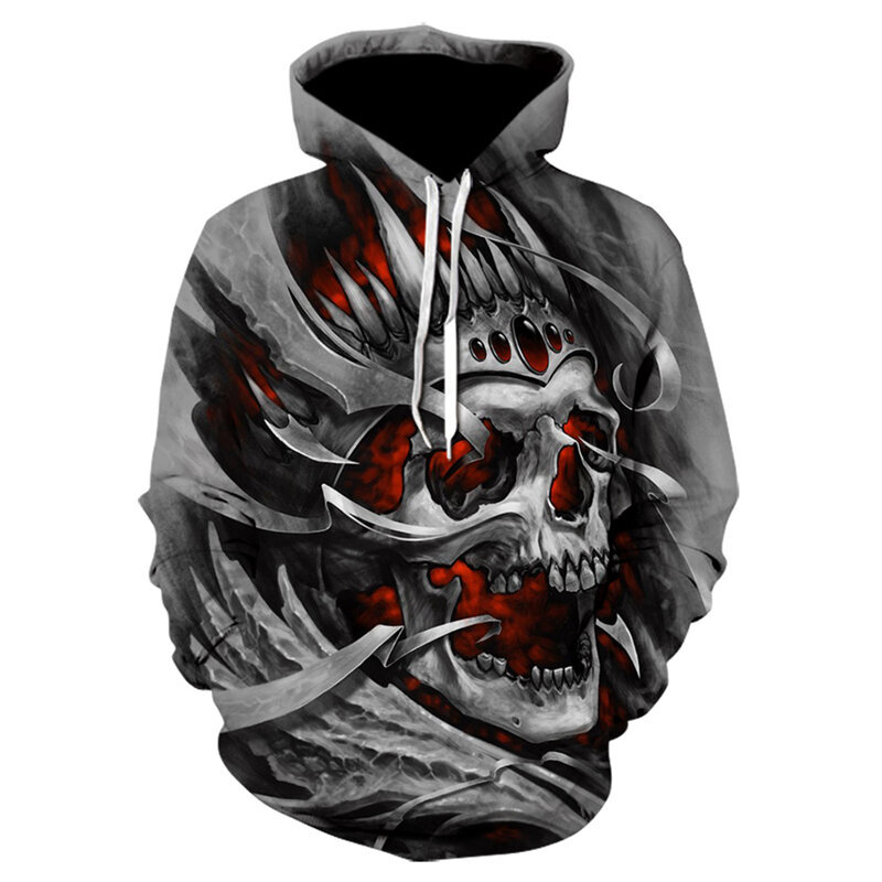 (KL-7012-XXS）Skull Miesten huppari 3D-tulostus hinta ja tiedot | Miesten puserot ja hupparit | hobbyhall.fi