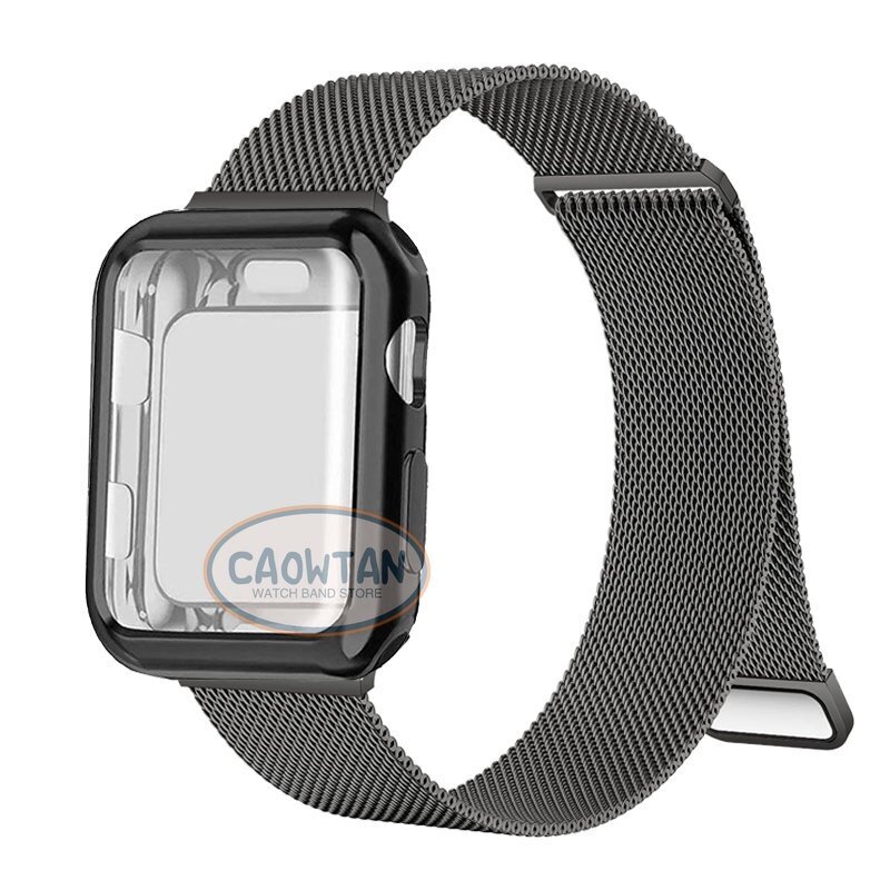 Milanese kotelo + hihna Apple Watch Band Ultralle 49mm 41mm 40mm 44mm 38mm 42mm TPU-näyttö Iwatch Series 9 8 7 6 SE 5 4 Correa 45mm hinta ja tiedot | Älykellojen ja aktiivisuusrannekkeiden lisätarvikkeet | hobbyhall.fi