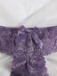 Floral Lace Bow Decor Thong Alusvaatteet·Mauve Purple·L hinta ja tiedot | Naisten sandaalit ja tossut | hobbyhall.fi