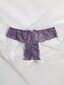 Floral Lace Bow Decor Thong Alusvaatteet·Mauve Purple·L hinta ja tiedot | Naisten sandaalit ja tossut | hobbyhall.fi