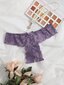 Floral Lace Bow Decor Thong Alusvaatteet·Mauve Purple·L hinta ja tiedot | Naisten sandaalit ja tossut | hobbyhall.fi