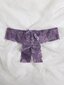 Floral Lace Bow Decor Thong Alusvaatteet·Mauve Purple·M hinta ja tiedot | Naisten sandaalit ja tossut | hobbyhall.fi