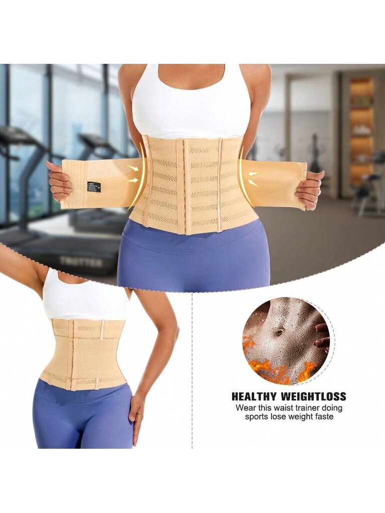 1kpl Wrap Waist Trainer Double Belt Faja Body Shaper Korsetti Shapewear Hohentava Tuppi Nainen Tasainen Kiristää Vatsaa Synnytyksen jälkeinen Tuppi vyötärötreenaaja vartalonmuovaaja·Aprikoosi·XL hinta ja tiedot | Maalit | hobbyhall.fi