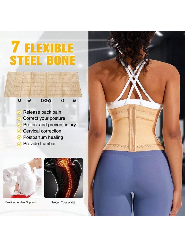 1kpl Wrap Waist Trainer Double Belt Faja Body Shaper Korsetti Shapewear Hohentava Tuppi Nainen Litteä Kiristää Vatsaa Synnytyksen jälkeinen Tuppi vyötärötreenaaja vartalonmuovaaja·Aprikoosi·XS hinta ja tiedot | Maalit | hobbyhall.fi