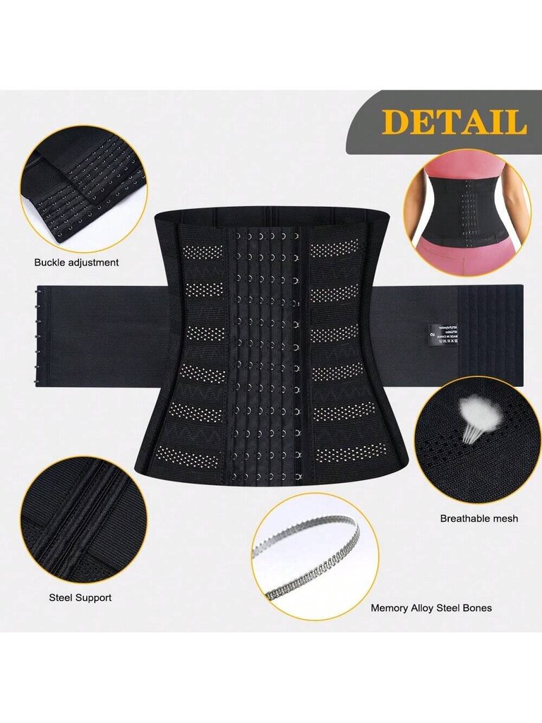 1kpl Wrap Waist Trainer Double Belt Faja Body Shaper Korsetti Shapewear Hohentava Tuppi Nainen Litteä Kiristää Vatsaa Synnytyksen jälkeinen Tuppi vyötärötreenaaja vartalonmuovaaja · Musta·XS hinta ja tiedot | Maalit | hobbyhall.fi