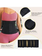 1kpl Wrap Waist Trainer Double Belt Faja Body Shaper Korsetti Shapewear Hohentava Tuppi Nainen Litteä Kiristää Vatsaa Synnytyksen jälkeinen Tuppi vyötärötreenaaja vartalonmuovaaja · Musta·XS hinta ja tiedot | Maalit | hobbyhall.fi