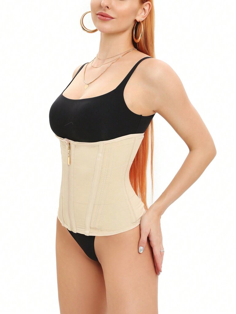 Hourglass Waist Trainer vyö vetoketjulla korkeapaineinen vartalonmuovaus naisille·beige·XXS hinta ja tiedot | Maalit | hobbyhall.fi