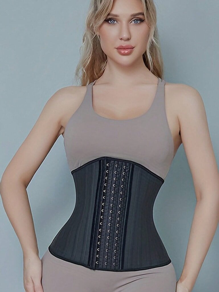 Latex Waist Trainer 25 teräsluulla painonpudotukseen ja vartalon muotoiluun · Black·L hinta ja tiedot | Maalit | hobbyhall.fi