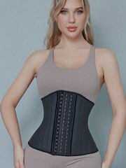 Latex Waist Trainer 25 teräsluulla painonpudotukseen ja vartalon muotoiluun·musta·XXL hinta ja tiedot | Maalit | hobbyhall.fi