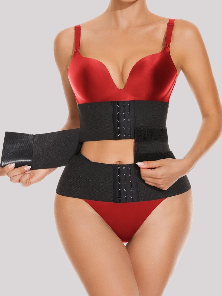 Hook Closure Hookentava Body Shaper Women Waist Trainer Belt·Black·L hinta ja tiedot | Maalit | hobbyhall.fi