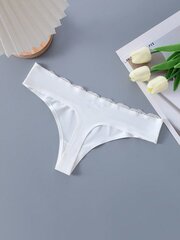 Contrast Lace No Show Thong·White·M hinta ja tiedot | Naisten sandaalit ja tossut | hobbyhall.fi