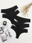 5kpl Solid Thong Set·Black·M hinta ja tiedot | Naisten sandaalit ja tossut | hobbyhall.fi