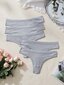 5kpl Solid Thong Set·Grey·L hinta ja tiedot | Naisten sandaalit ja tossut | hobbyhall.fi