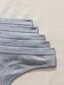 5kpl Solid Thong Set·Grey·S hinta ja tiedot | Naisten sandaalit ja tossut | hobbyhall.fi