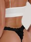 Contrast Lace Bow Front Thong Alusvaatteet·musta·L hinta ja tiedot | Naisten sandaalit ja tossut | hobbyhall.fi