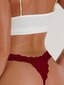 Contrast Lace Bow Front Thong Alusvaatteet·Burgundy·M hinta ja tiedot | Naisten sandaalit ja tossut | hobbyhall.fi