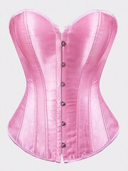 1-osaiset Overbust-korsetit naisille Plus-koon vaaleanpunainen korsetti Sexy Bustier korsetti Top Gothic Alusvaatteet·Pink·XL hinta ja tiedot | Hameet | hobbyhall.fi