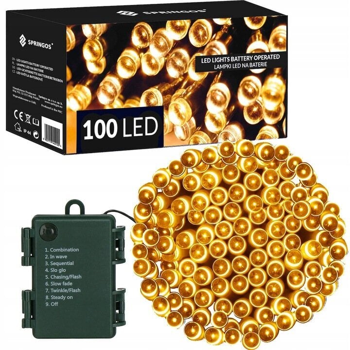 Garlianda 100 LED 10m, valkoinen hinta ja tiedot | Jouluvalot | hobbyhall.fi