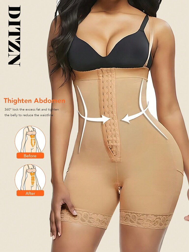 1kpl Compressing Full Shapewear Bodysuit Plus Size korkea vyötärö Body Shaper Control Faja Shortsit vyötärö Trainer vyö·Aprikoosi·XXXL hinta ja tiedot | Muotoilevat alusvaatteet | hobbyhall.fi