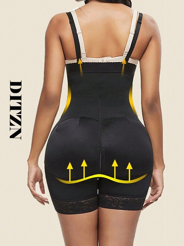 1kpl Compressing Full Shapewear Bodysuit Plus Size korkea vyötärö Body Shaper Control Faja Shortsit vyötärö Trainer vyö·musta·XXL hinta ja tiedot | Muotoilevat alusvaatteet | hobbyhall.fi