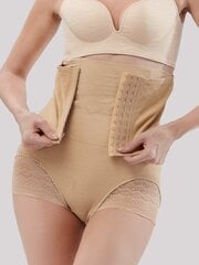 Contrast Lace Hook & Eye Shapewear Sukkahousut·Aprikoosi·M hinta ja tiedot | Muotoilevat alusvaatteet | hobbyhall.fi