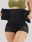 Contrast Lace Hook & Eye Shapewear Sukkahousut·Musta·XXL hinta ja tiedot | Muotoilevat alusvaatteet | hobbyhall.fi