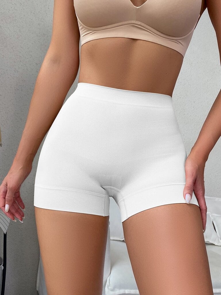 Kiinteät joustinneuleet Shapewear shortsit·valkoiset·S hinta ja tiedot | Muotoilevat alusvaatteet | hobbyhall.fi