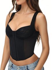 Hook And Eye Mesh Shapewear Top·Black·S hinta ja tiedot | Hameet | hobbyhall.fi