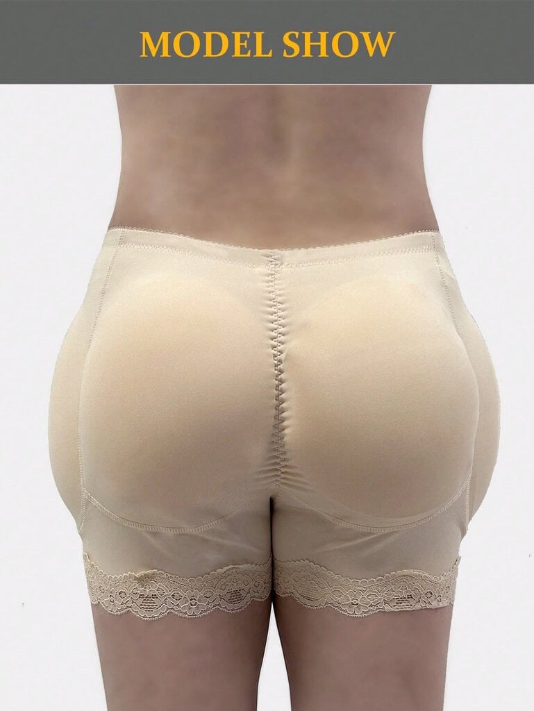 Beige Lace Shapewear Shortsit Contol pikkuhousut, lantio- ja peppusuojat·beige·S hinta ja tiedot | Muotoilevat alusvaatteet | hobbyhall.fi