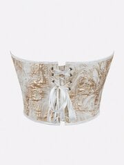 1 kpl Kultakorsettitoppi naisille Olkaimeton nauhallinen, luullinen Sweetheart Neck Bodyshaper Bustier Sexy Crop Top·Gold·L hinta ja tiedot | Hameet | hobbyhall.fi