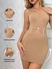 Yksivärinen Bodycon-mekko·Aprikoosi·M hinta ja tiedot | Hameet | hobbyhall.fi