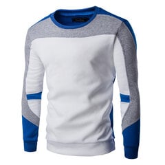 (CJW437Blue-S） Miesten Slim Fit -neulepusero pitkähihaiset Streetwear Patchwork-laadukkaat villapaidat hinta ja tiedot | Miesten puserot ja hupparit | hobbyhall.fi