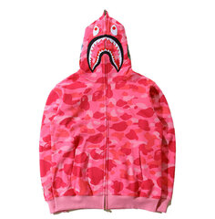 (Pink-M）Bape Shark Hoodies Miesten rento Harajuku-huppari hinta ja tiedot | Miesten puserot ja hupparit | hobbyhall.fi